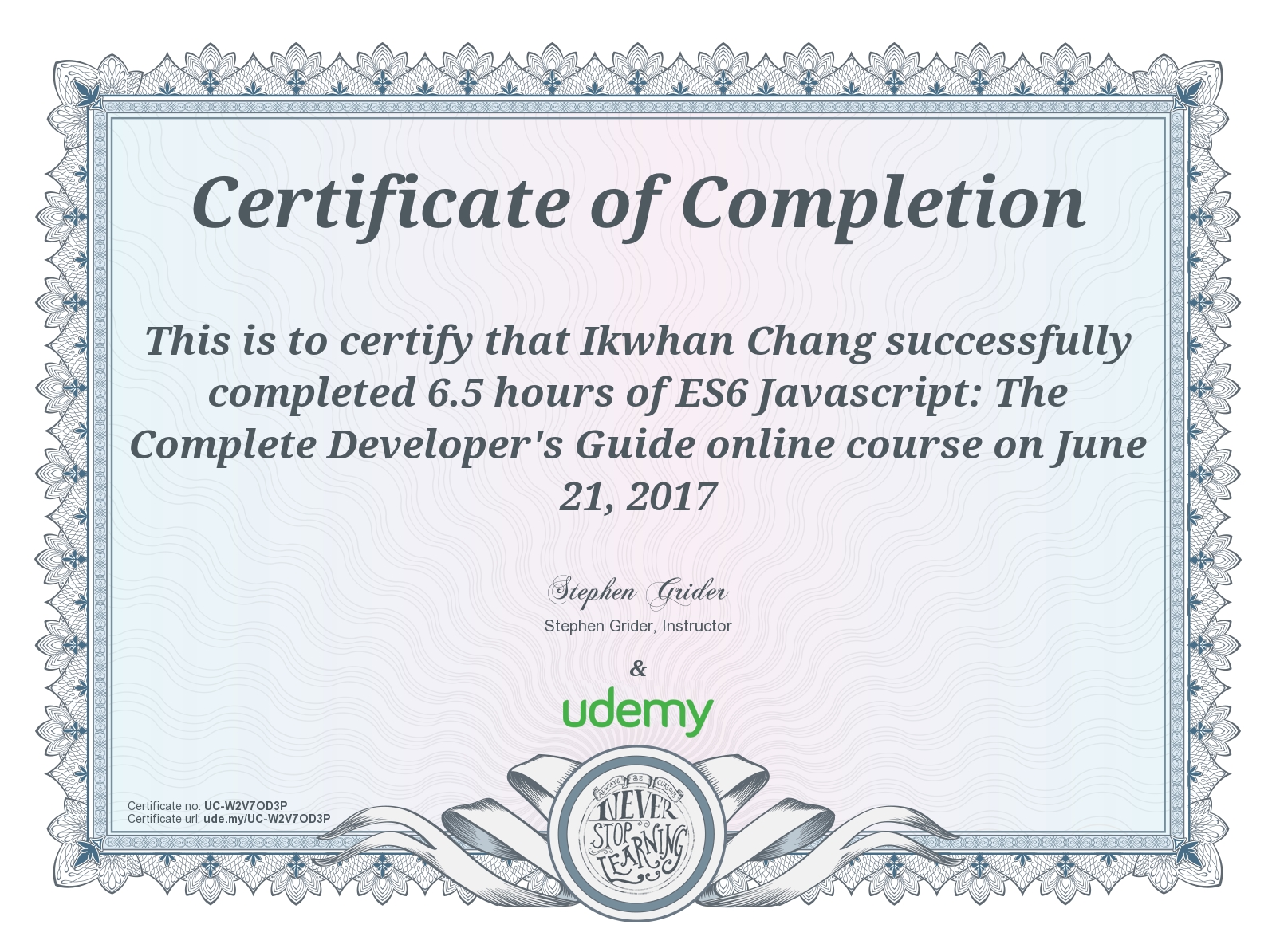 [업무일지] Udemy – ES6 Javascript: The Complete Developer’s Guide 완강, 강의정리