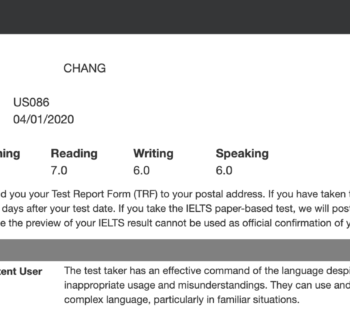 IELTS Overall 6.5 획득